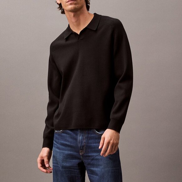 Calvin Klein Black Polo Shirt Classic Fit Med NWT - Picture 6 of 7